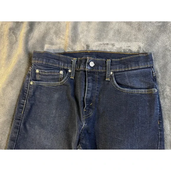 Levi's 512 Jeans Mens 32x30 (32x28) Dark Wash Slim Taper Stretch Zip 5 Pocket - Picture 2 of 15